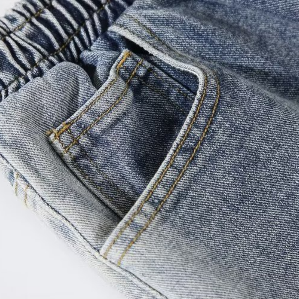 Simple Washed Denim Shorts