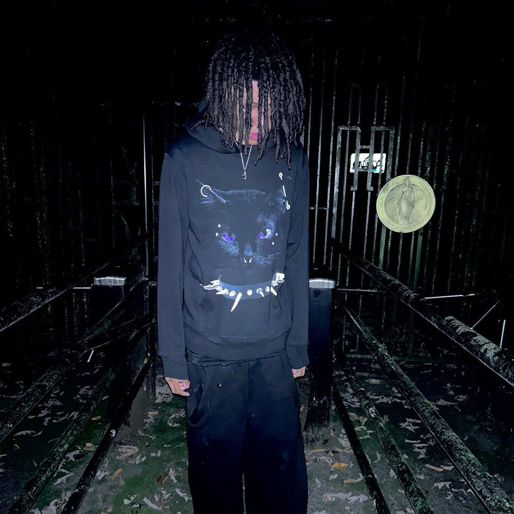 Street Cat In The Night Hoodie