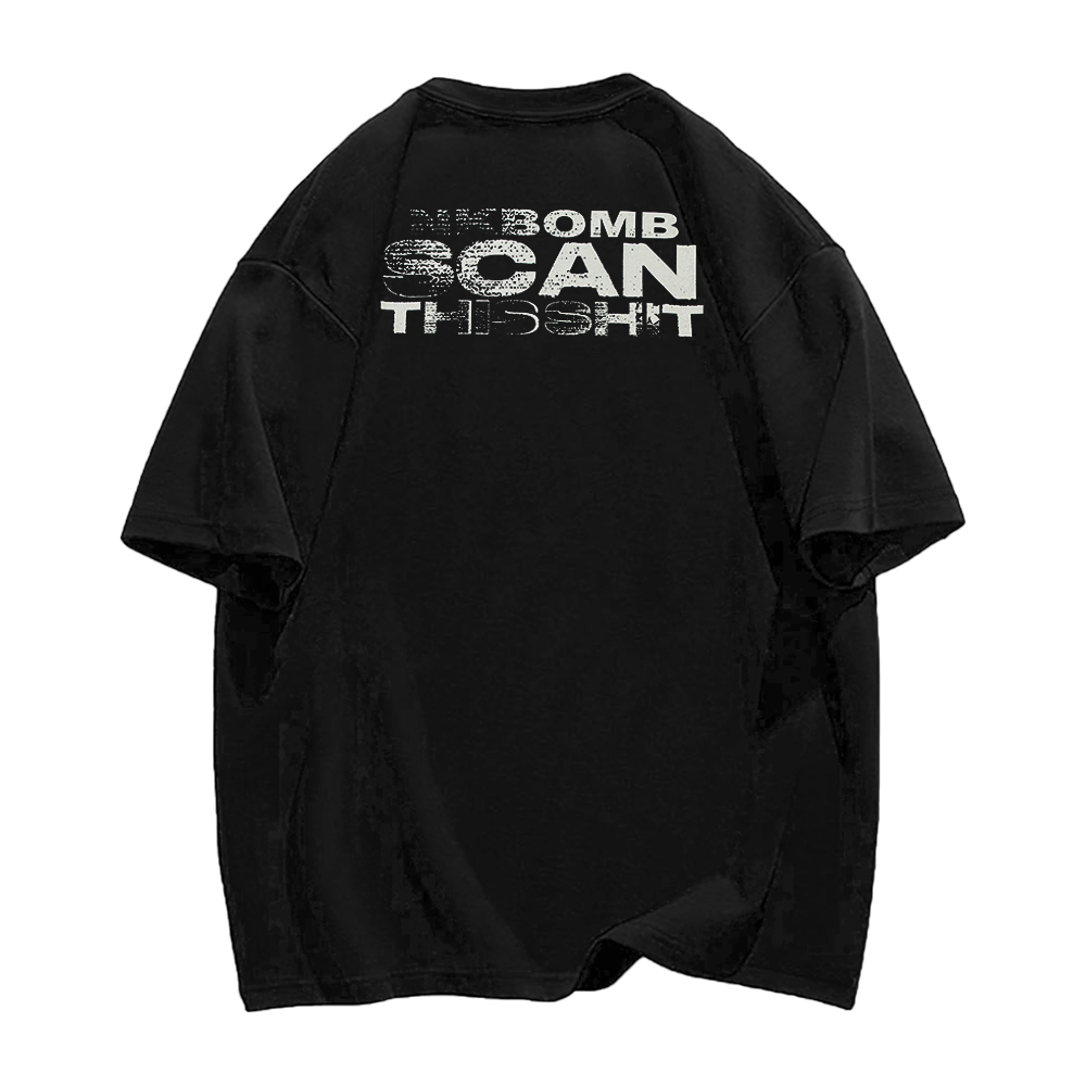 Loose Lettered Cotton T-Shirt