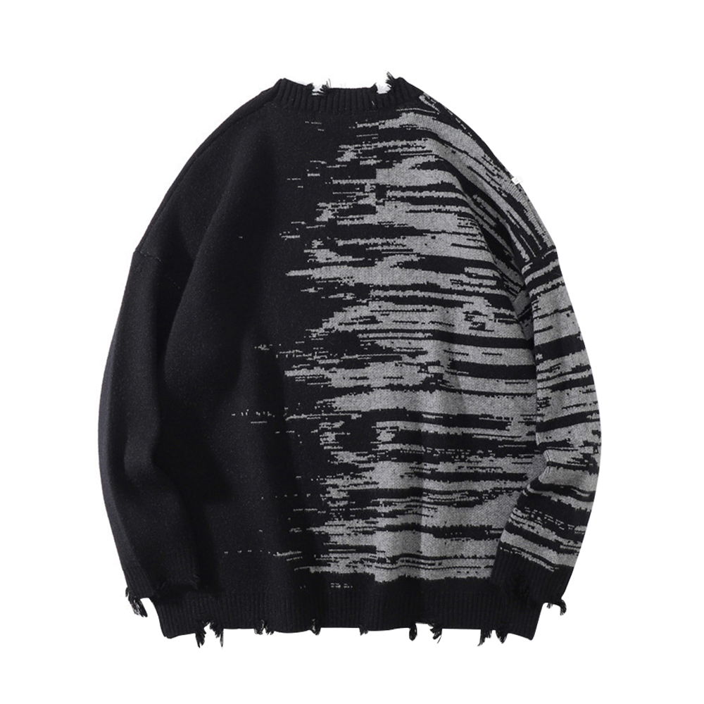 Dark Style Holes And Rough Edges Sweater