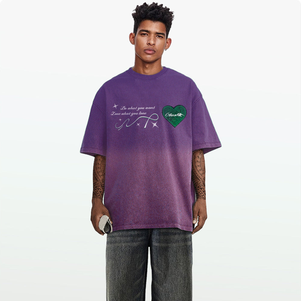 6Kull Star Plan Heart Washed T-Shirt