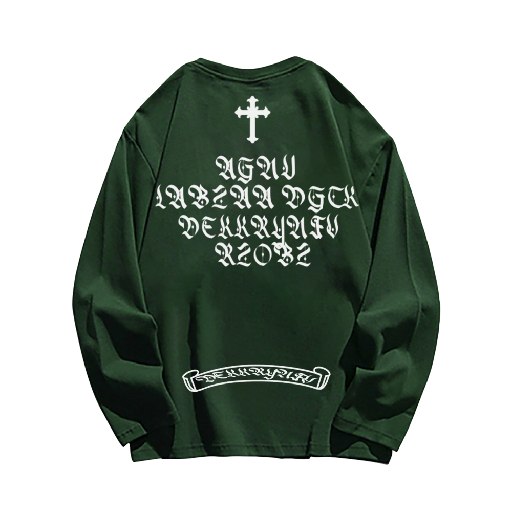 Cross Letter Long Sleeve Shirt