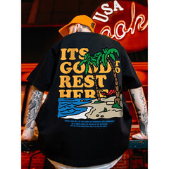 Street Philanthropist Summer Vacation Trends ins Short Sleeves Details