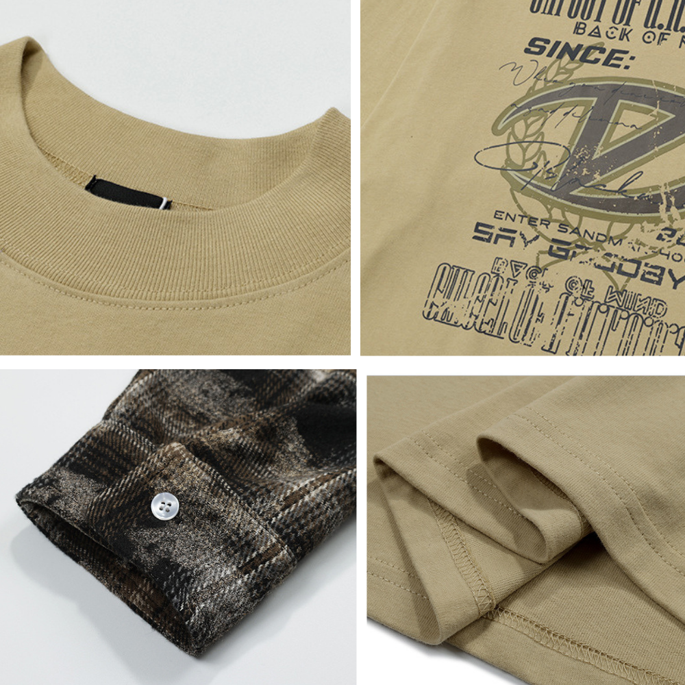 Fake Two Piece Camouflage Sweatshirt