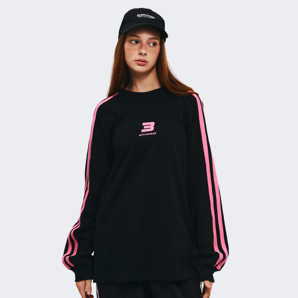 Black And Pink Streetwear Sweatshirt