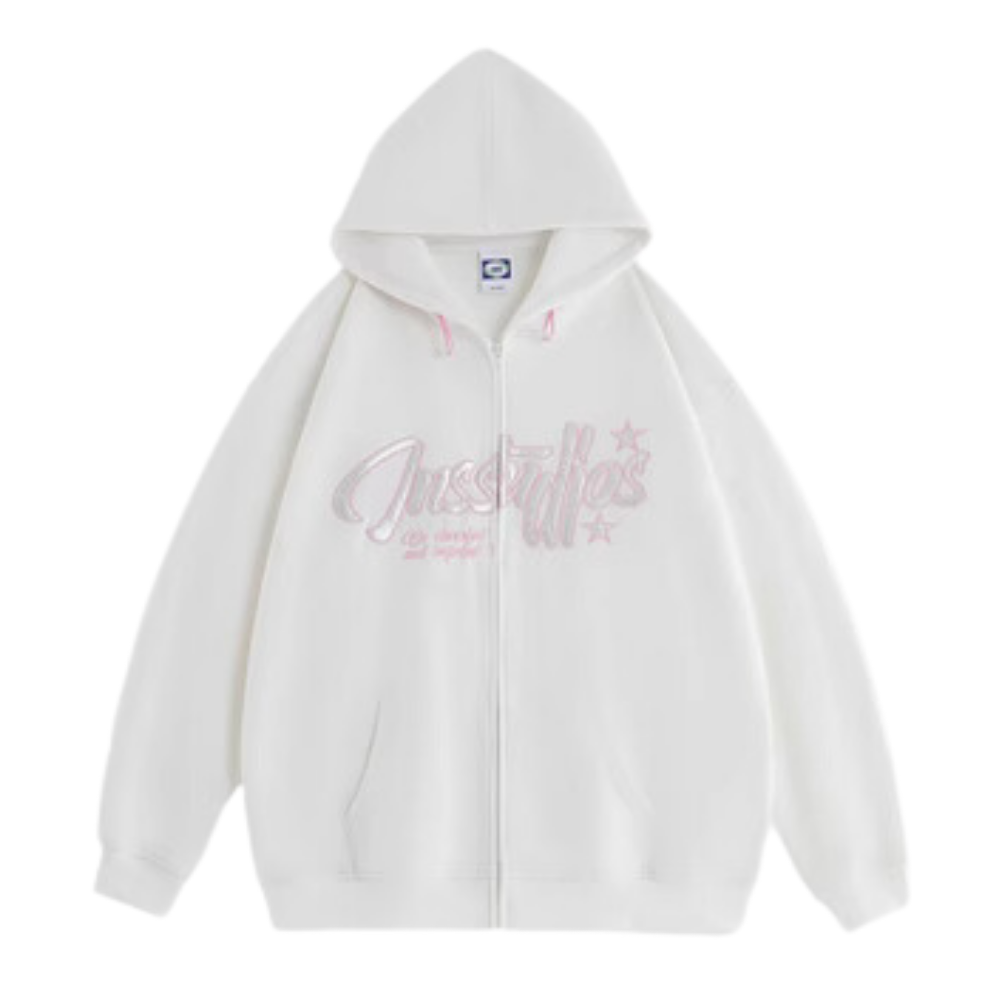 Pink Alphabet Patch Hoodie