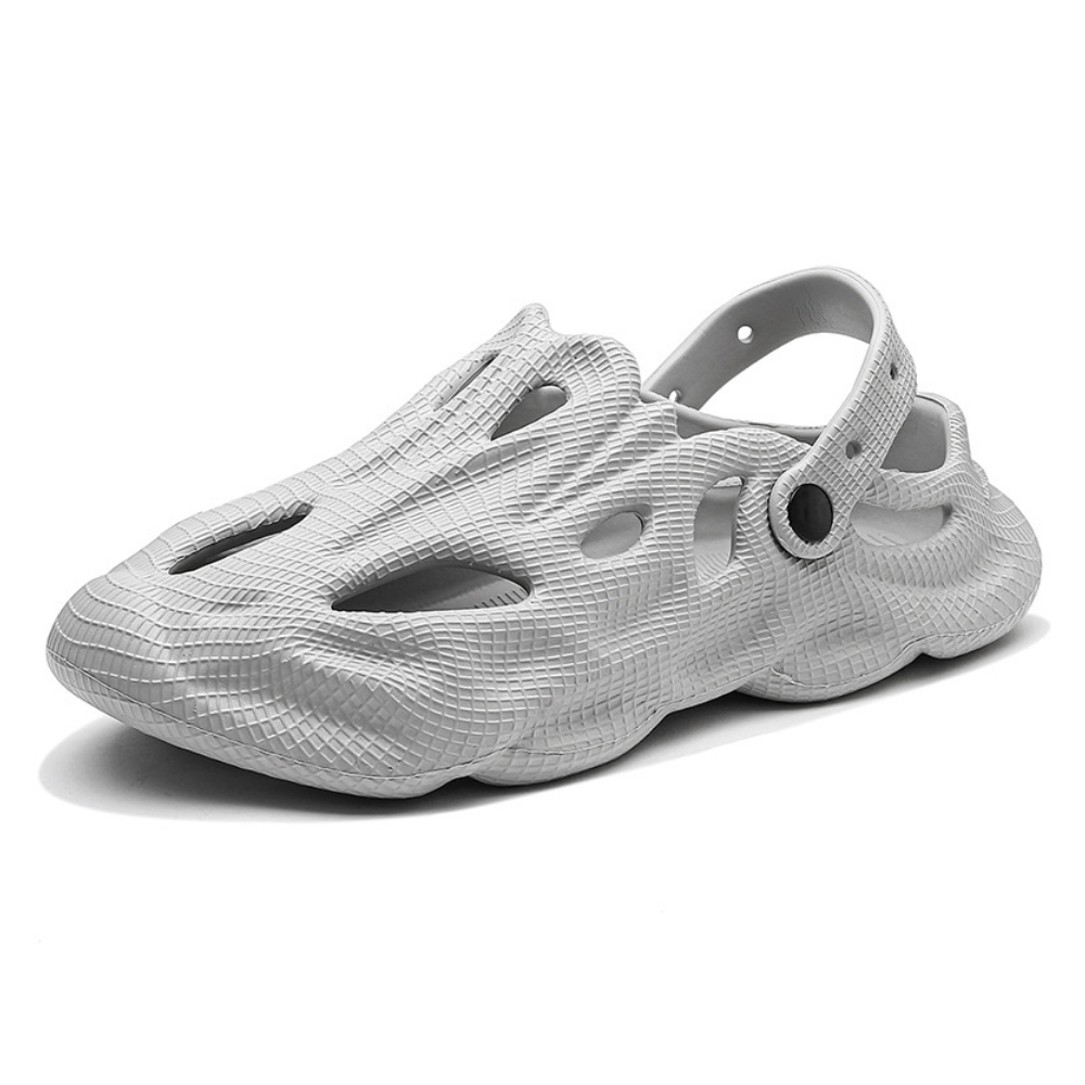 High Street Solid Color Hollow Sandals