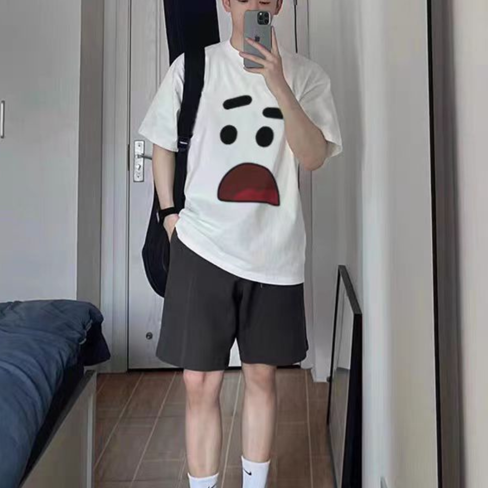 Funny Expression Print T-shirt