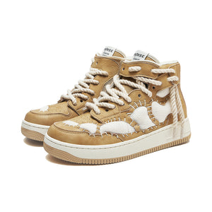 High Street Patchwork High Top Sneakers