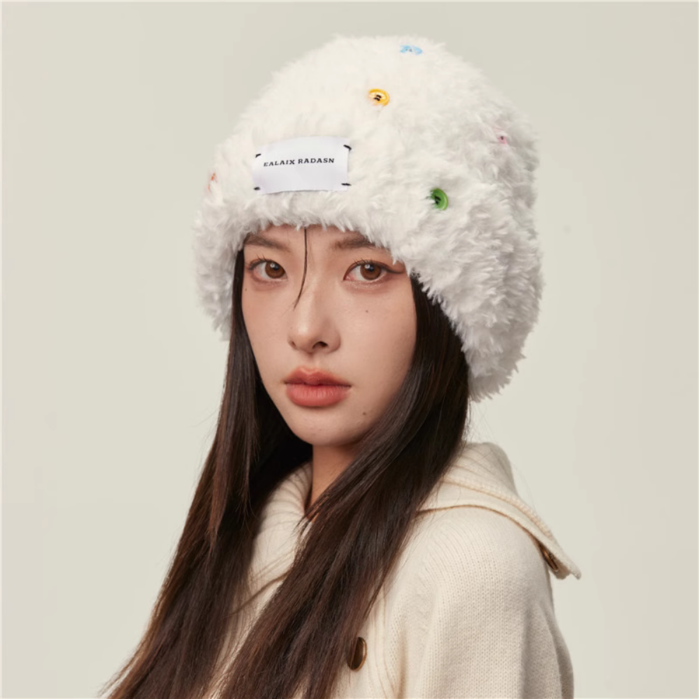 Colorful Button Hat