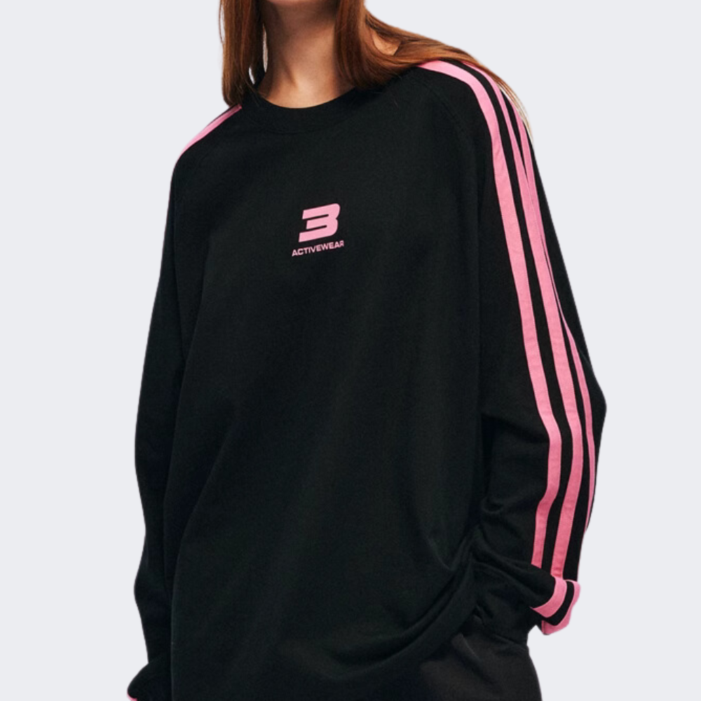 Black And Pink Streetwear Sweatshirt
