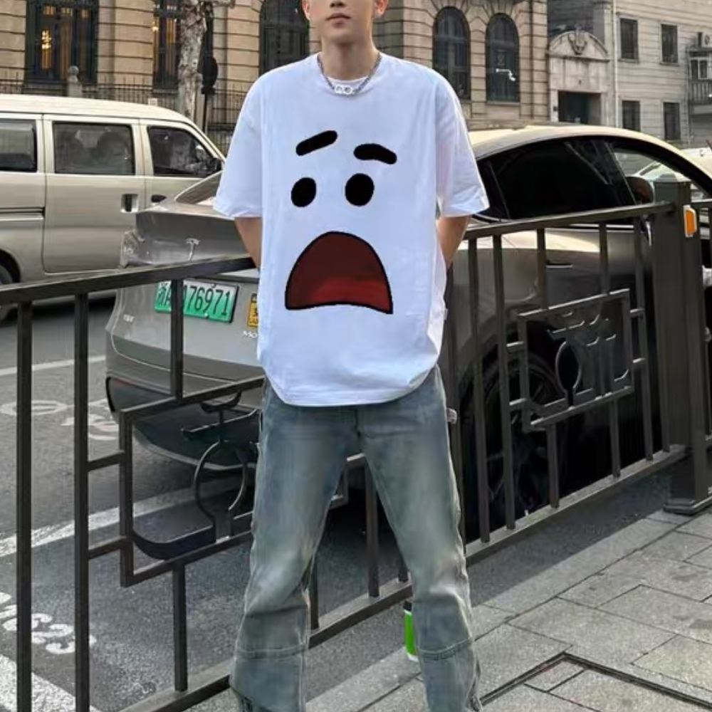 Funny Expression Print T-shirt
