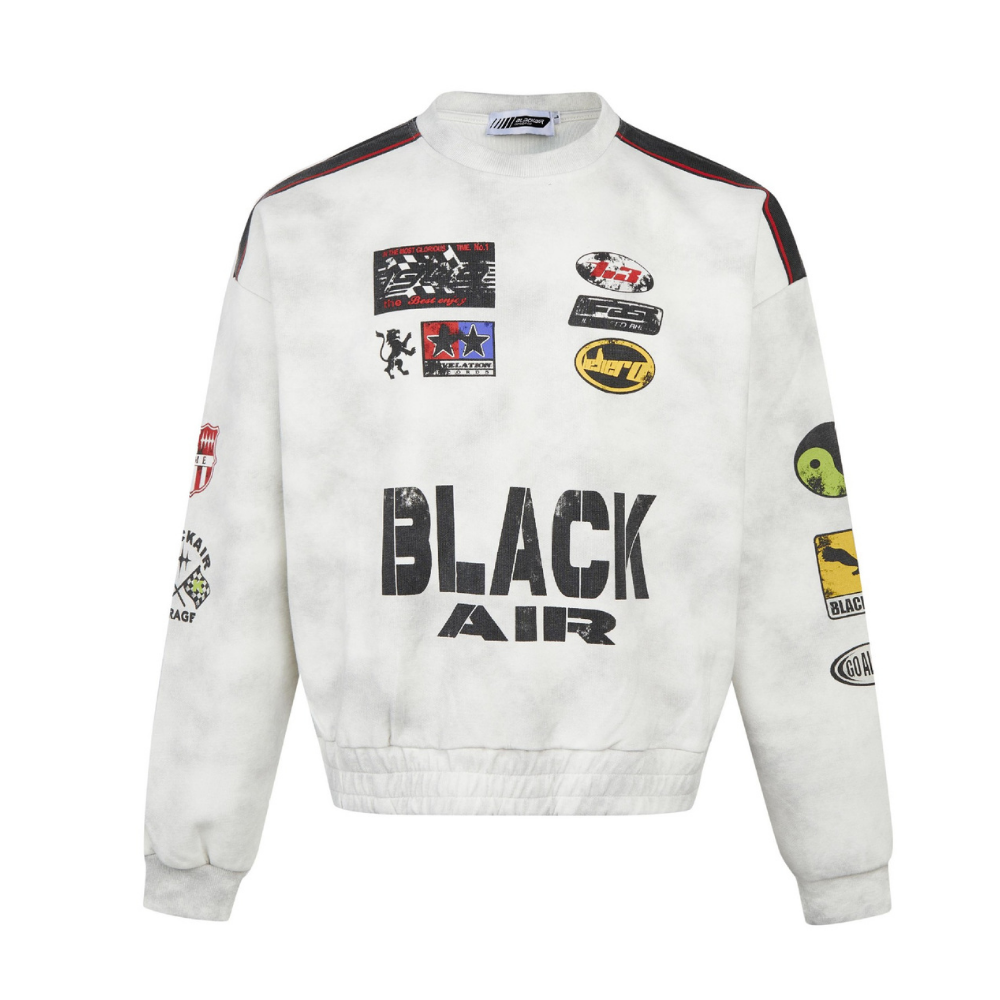 【MADE EXTREME】American Heavy Wash Racing Sweatshirt