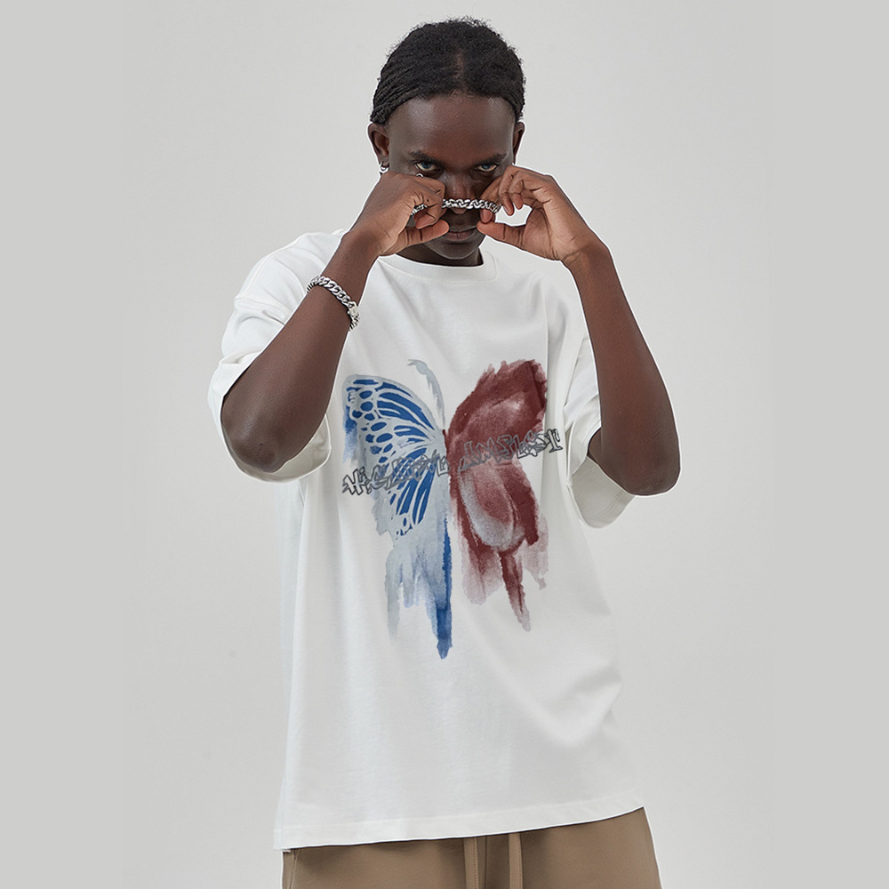 Street Color Contrast Butterfly T-shirt