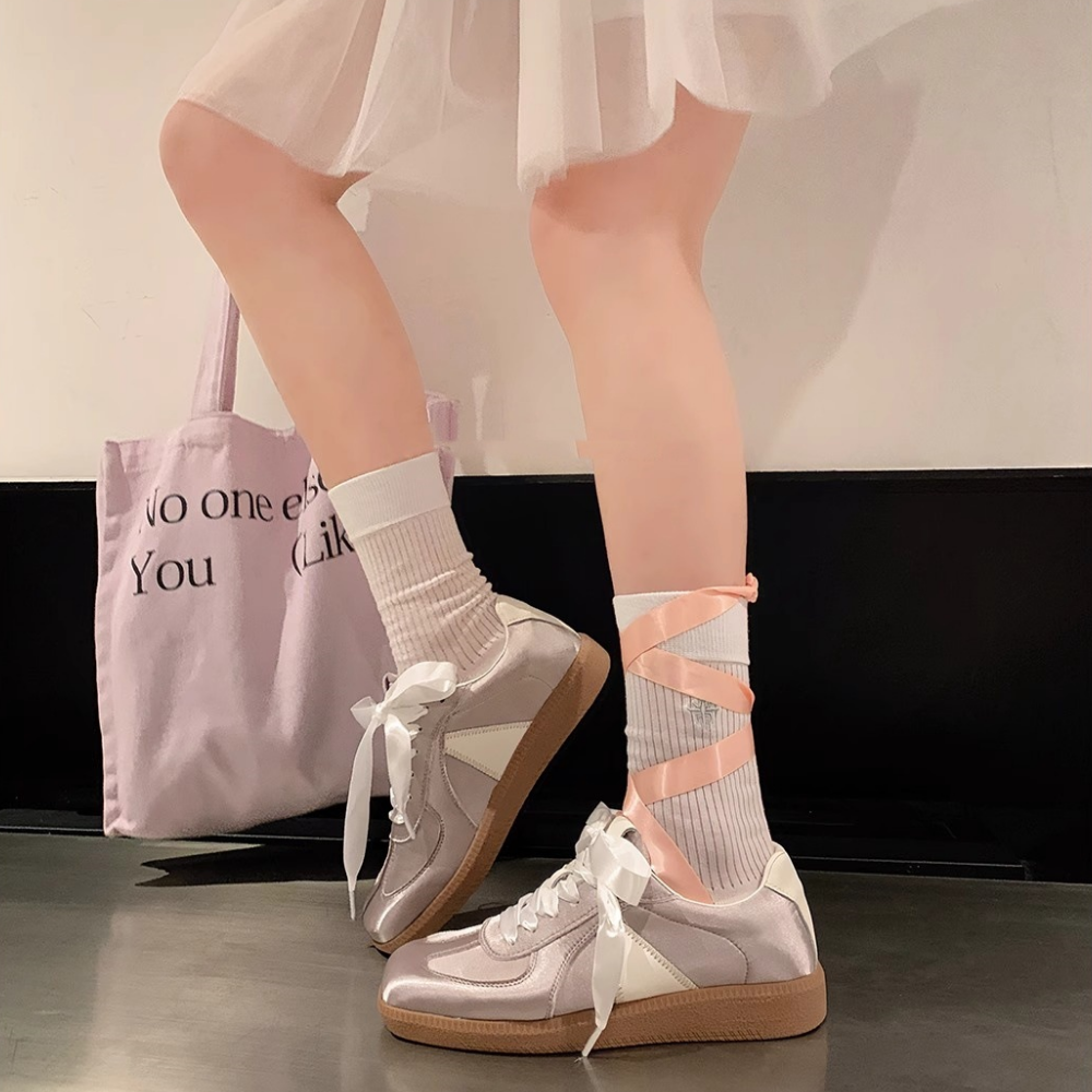 Women's Casual Satin Square Toe Sneakers