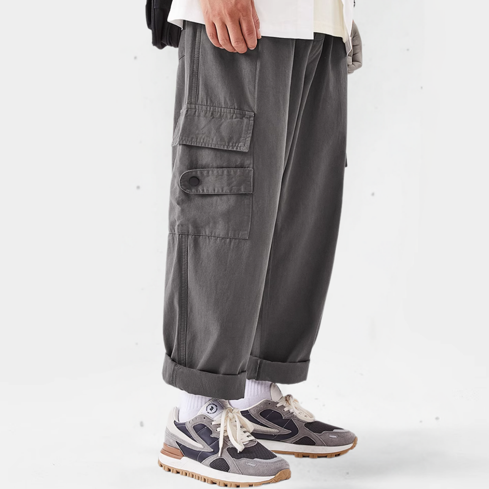 Classic All-Match Straight-Leg Cargo Pants