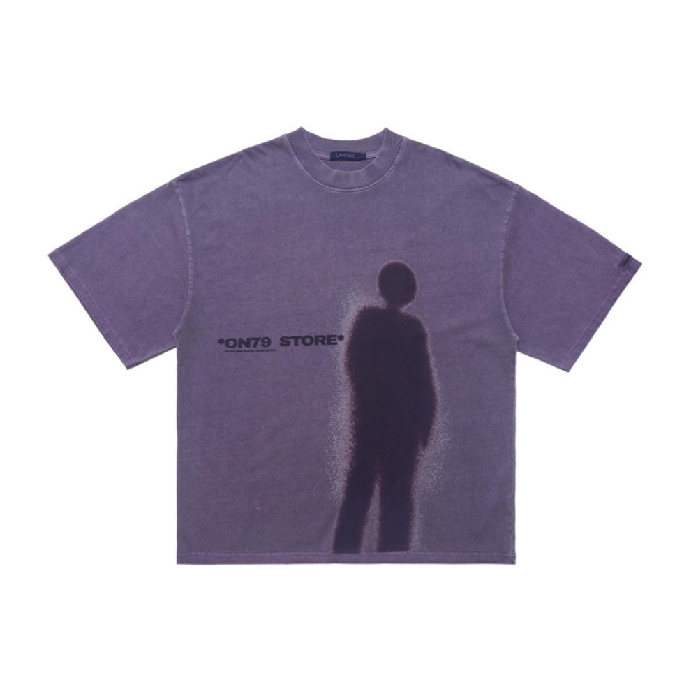 Portrait Print Washed T-Shirt