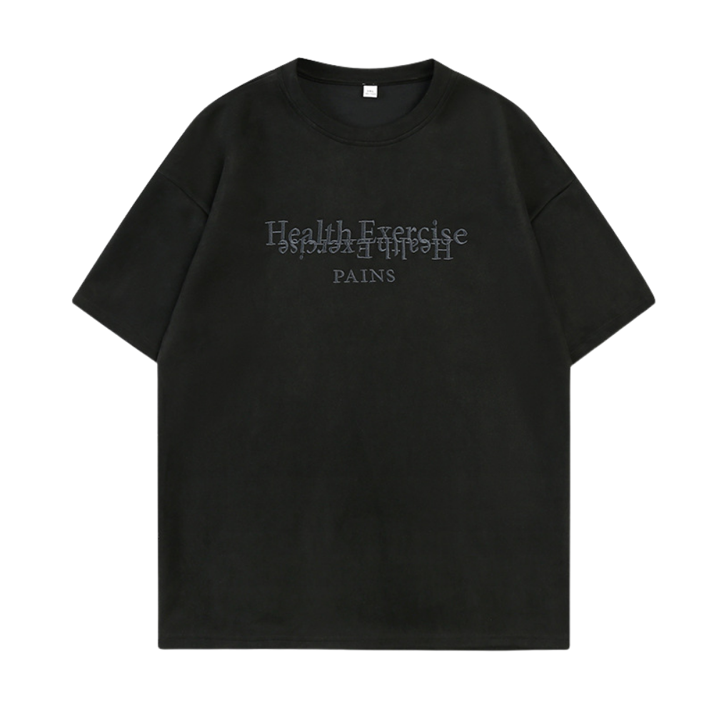 Suede Heavy Embroidery Suede T-Shirt