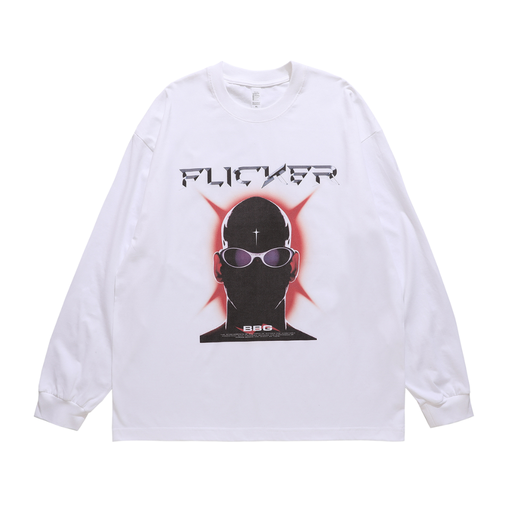 Futuristic Character Print Sweatshirt