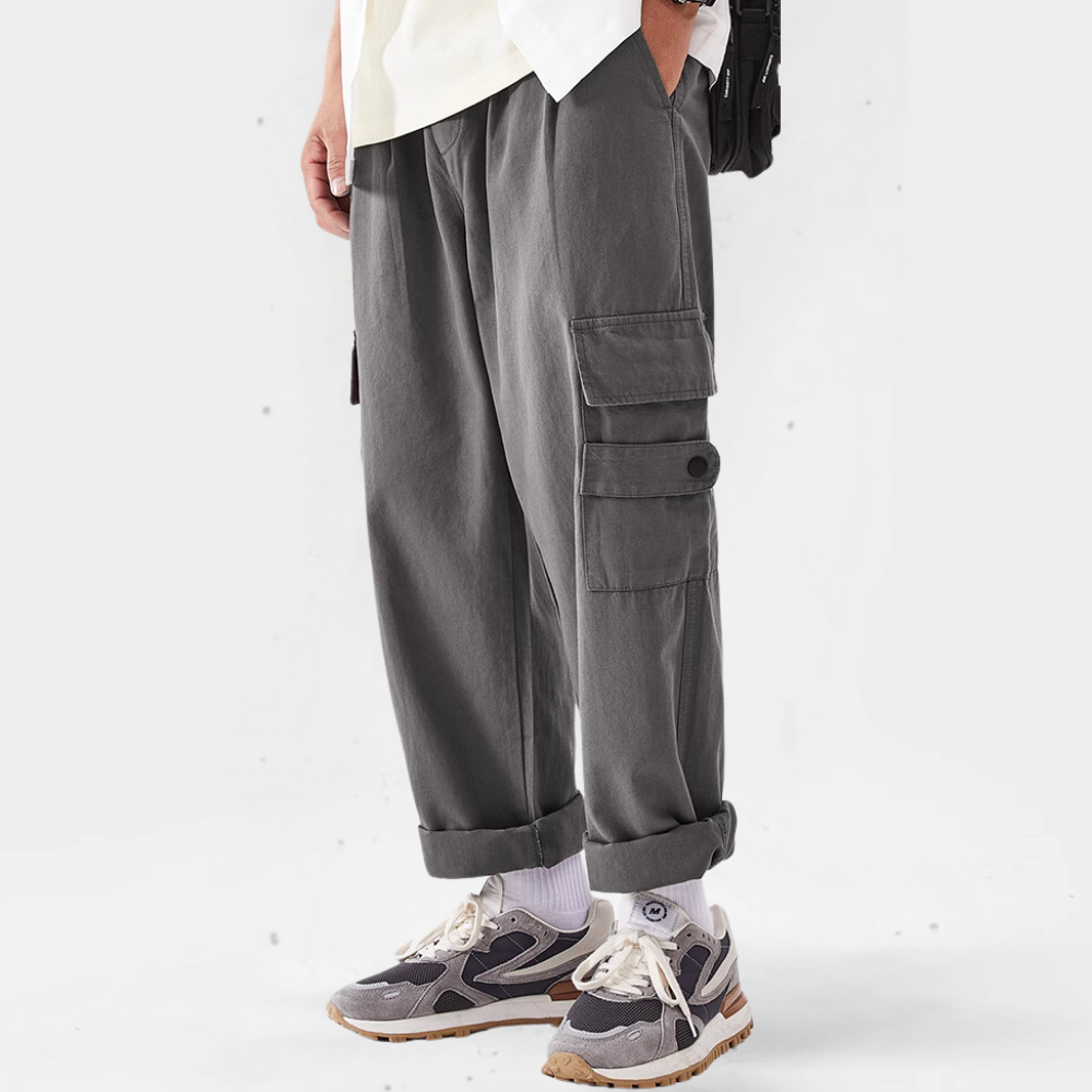 Classic All-Match Straight-Leg Cargo Pants