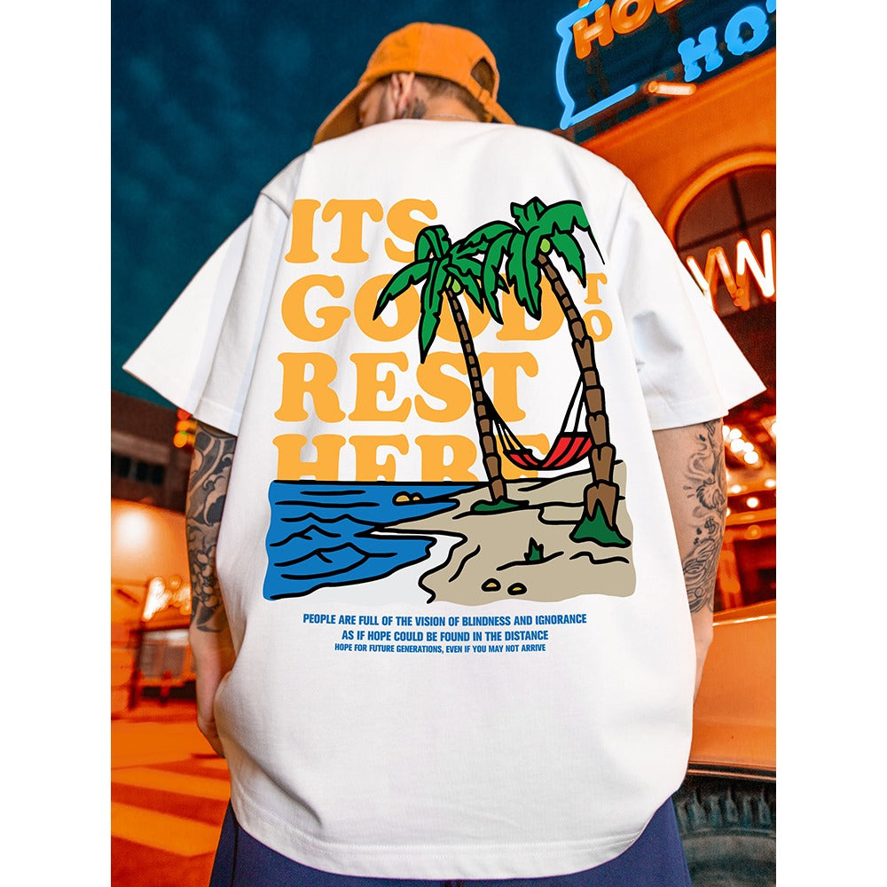 Street Philanthropist Summer Vacation Trends ins Short Sleeves