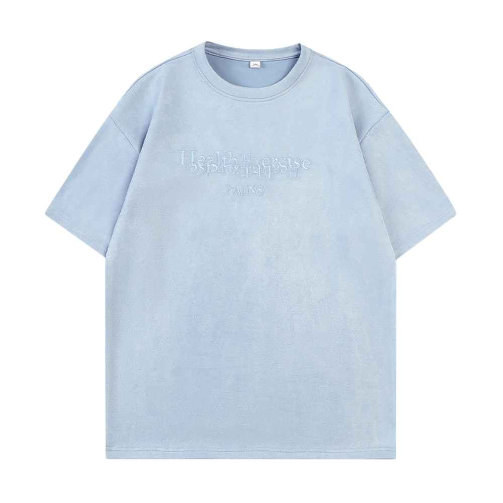 Suede Heavy Embroidery Suede T-Shirt