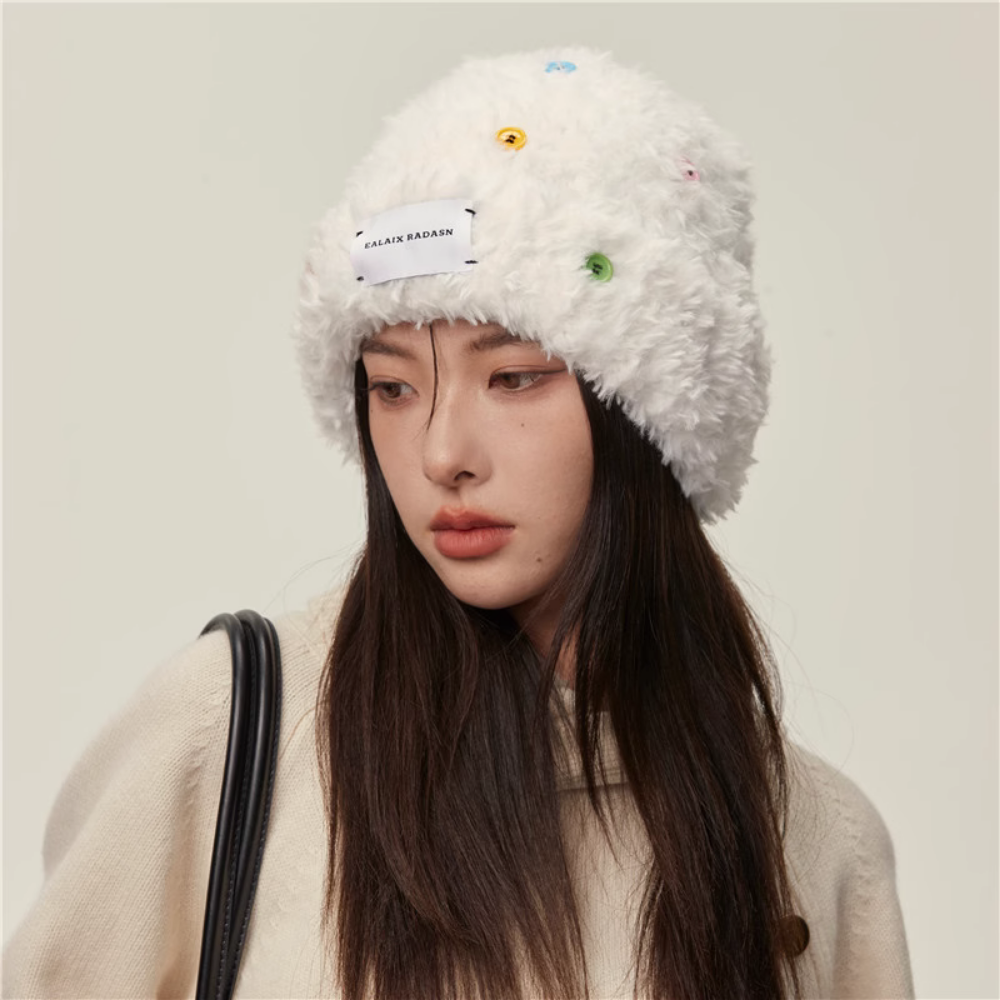 Colorful Button Hat