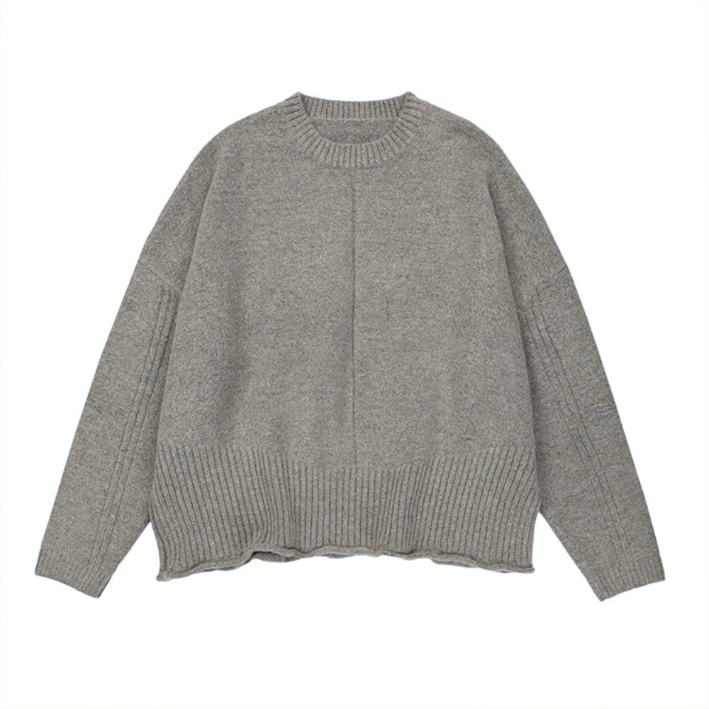 Simple Solid Color Knitted Sweater