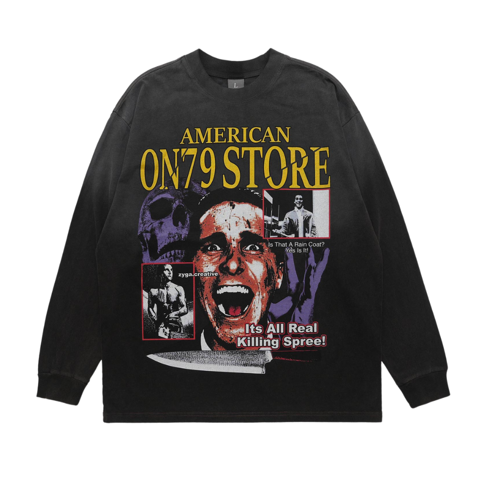 Dark Skull Sick Print Sweatshirt