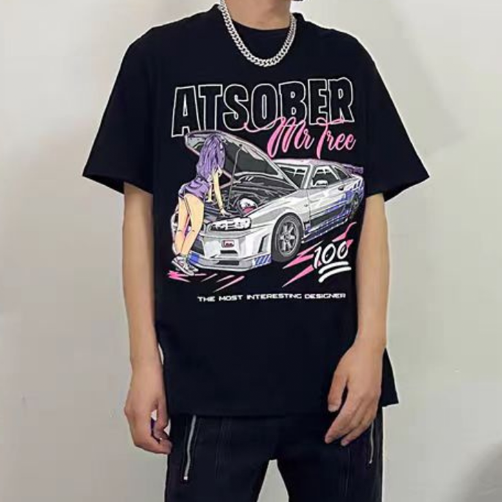 High Street Racing Belle Print Oversize T-shirt