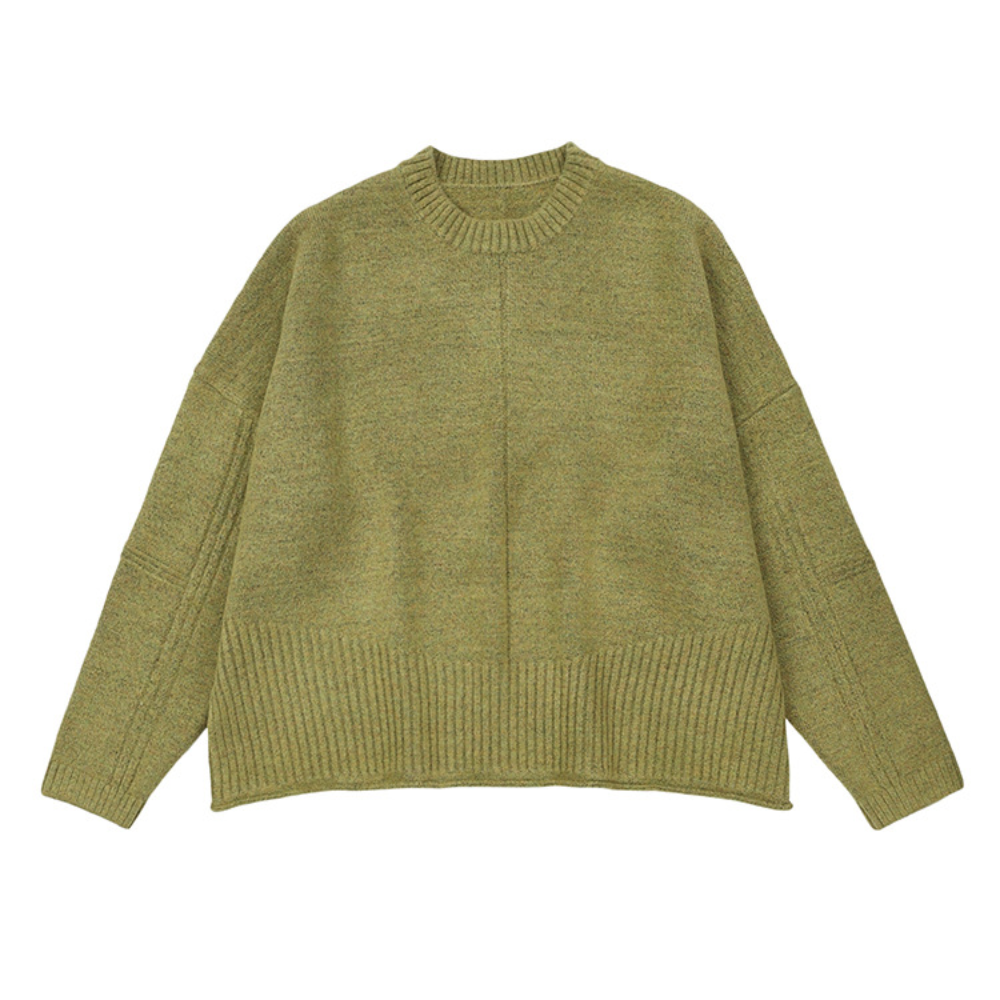Simple Solid Color Knitted Sweater
