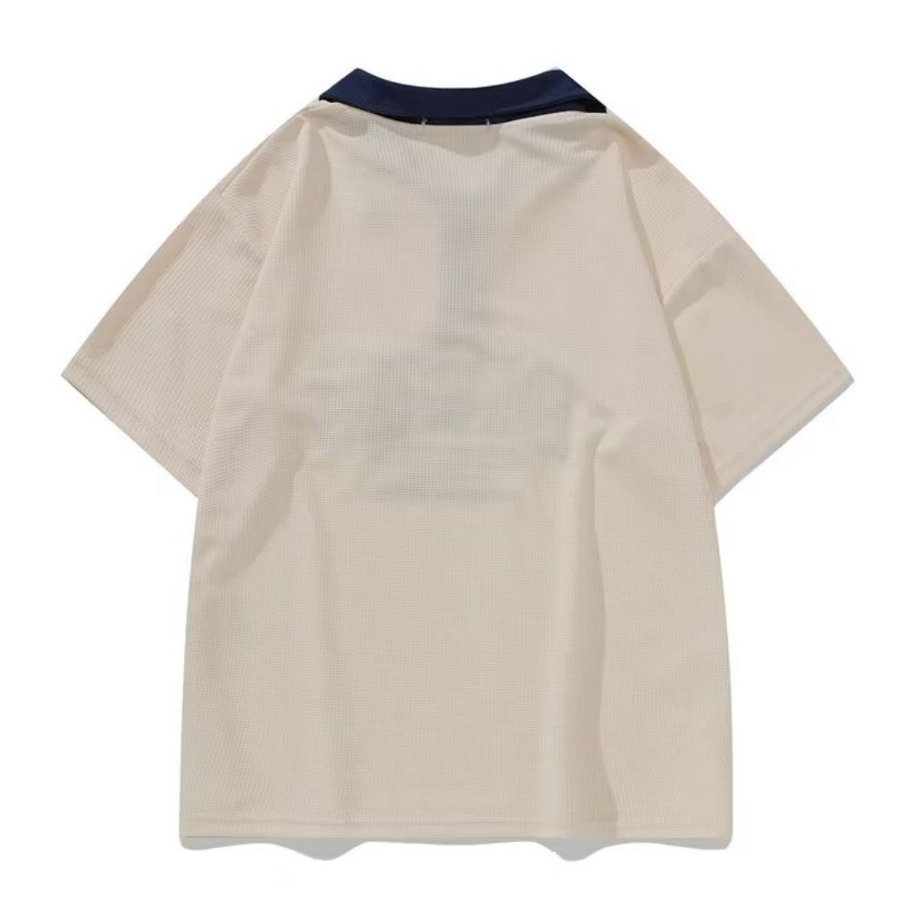Classic Waffle Lapel T-shirt
