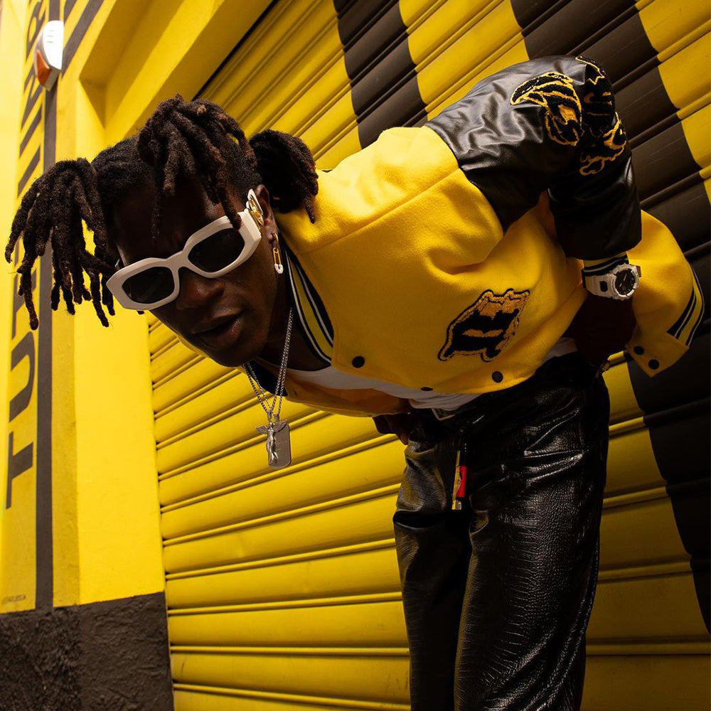 Vintage Embroidery Patchwork Graphic PU Jacket