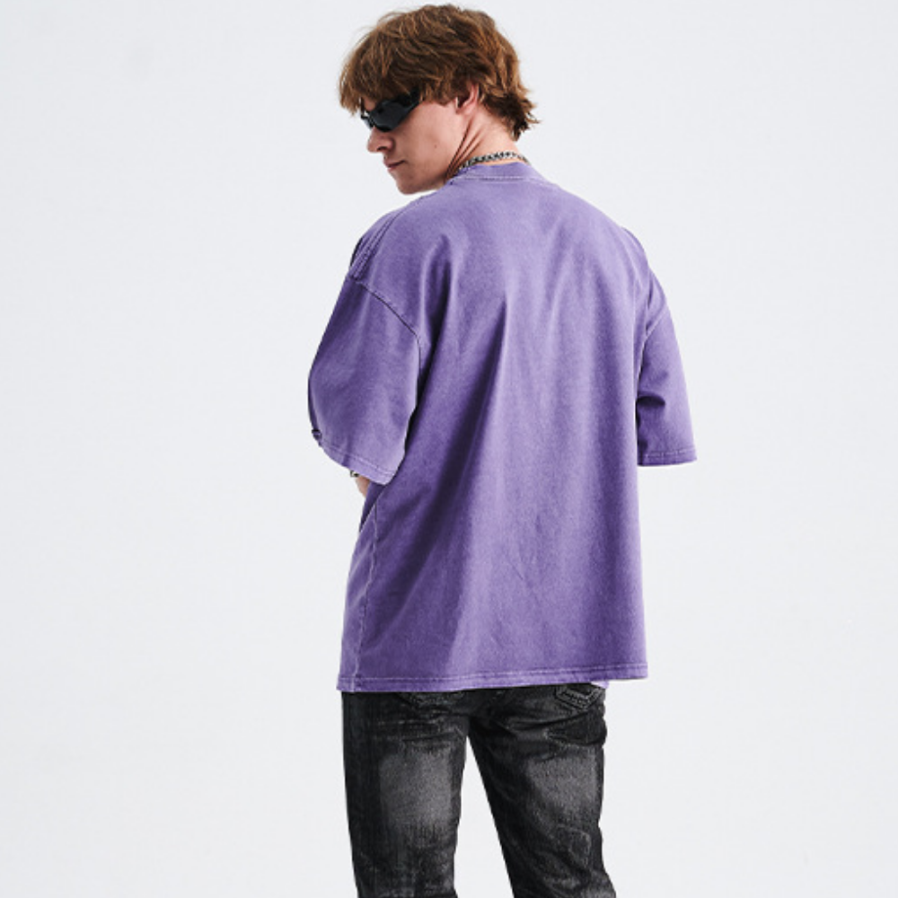 Portrait Print Washed T-Shirt