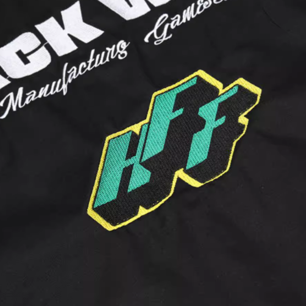 Street Black Alphabet PU Shirt