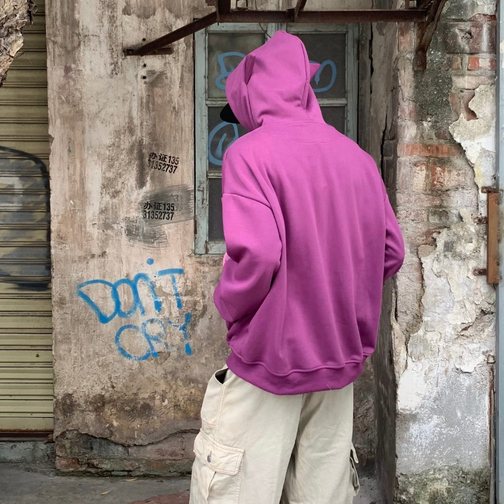 Gengar Doll Towel Embroidery Hoodie