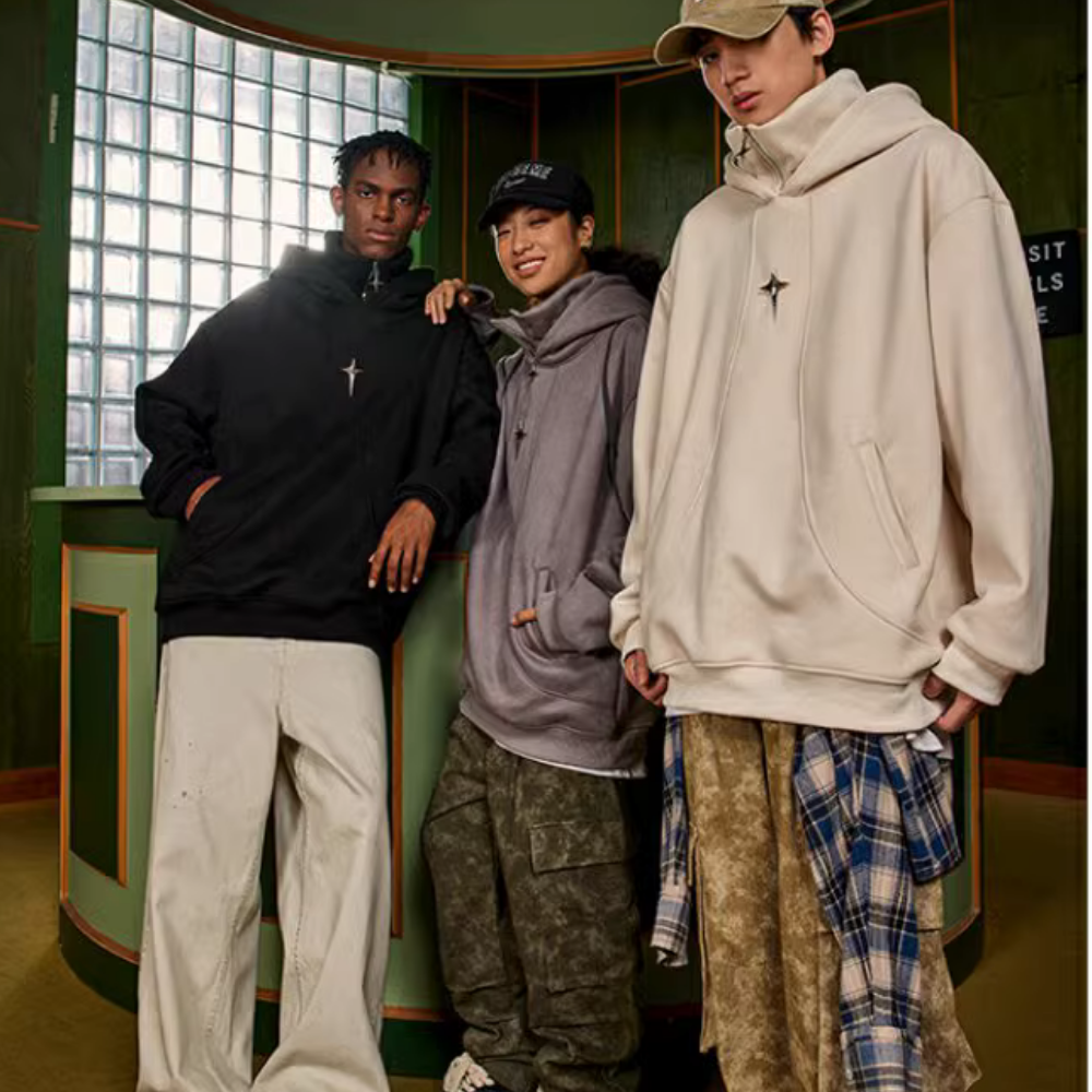 High Street Star Suede Hoodie