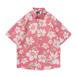 American Pink Floral Resort Shirt