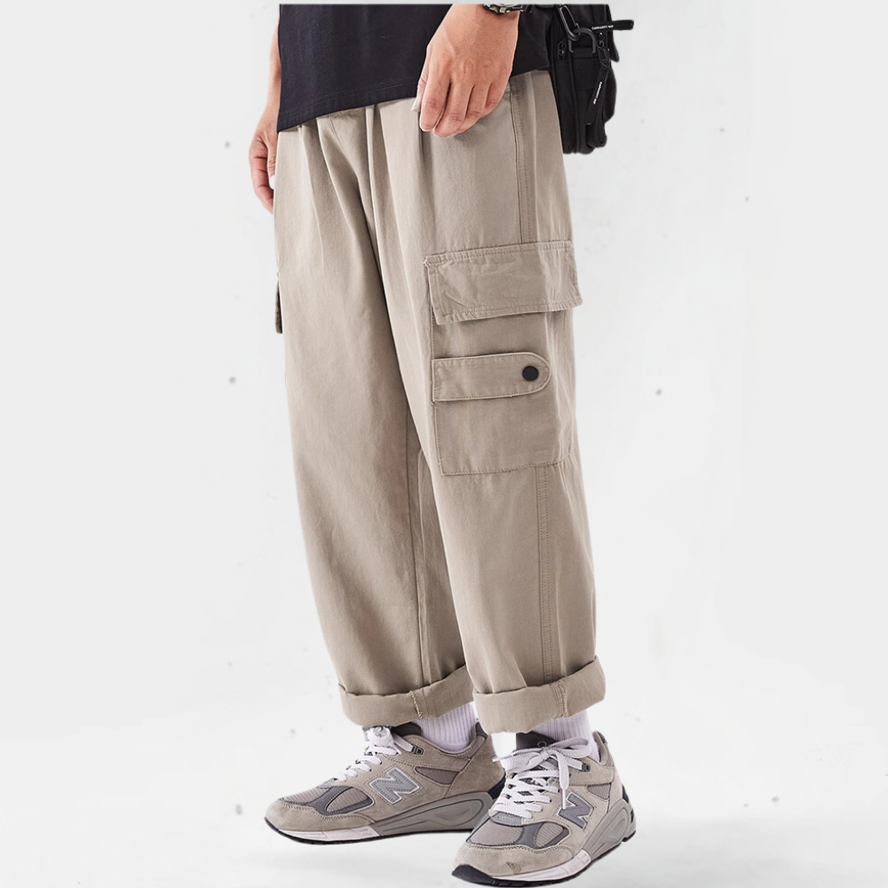 Classic All-Match Straight-Leg Cargo Pants