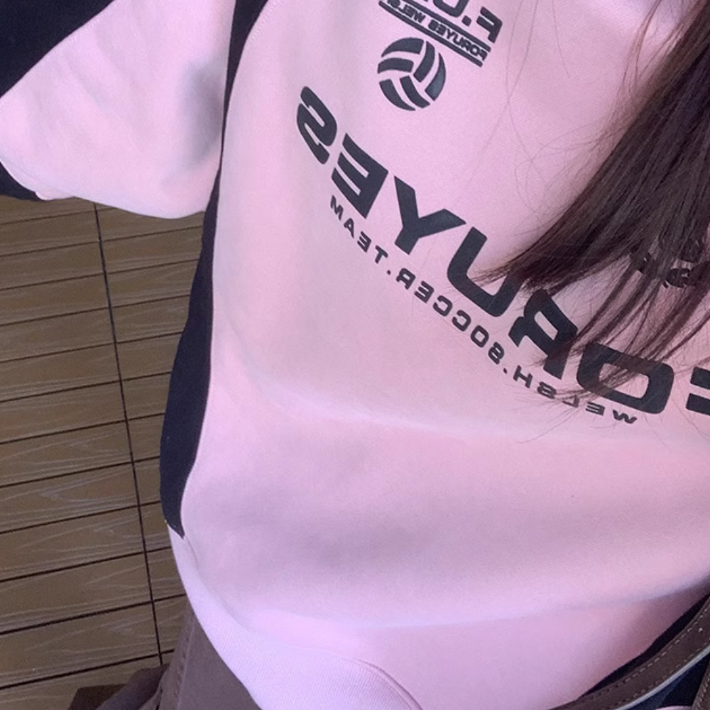 Women's Pink Letter Sweatshirt