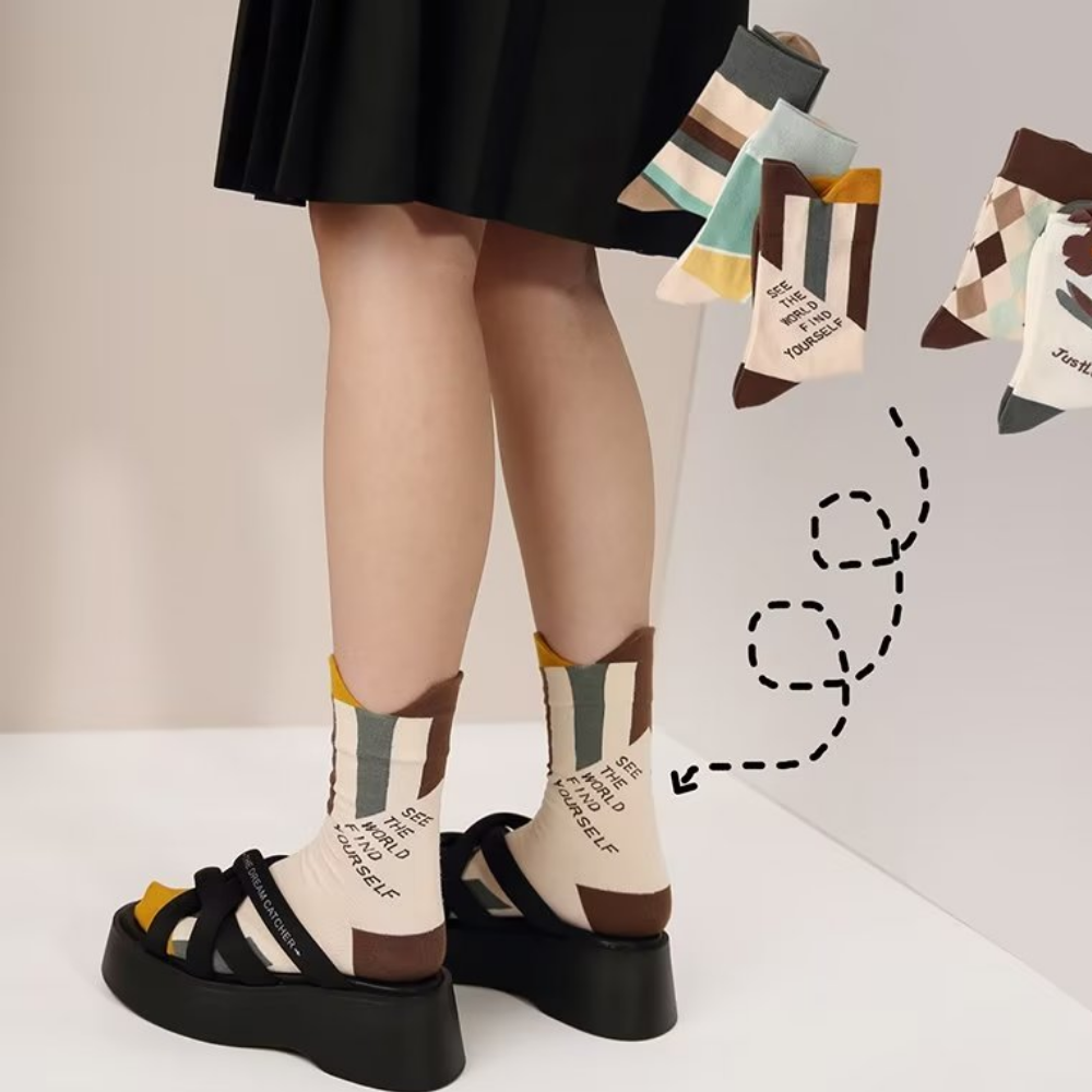 Preppy Creative Socks