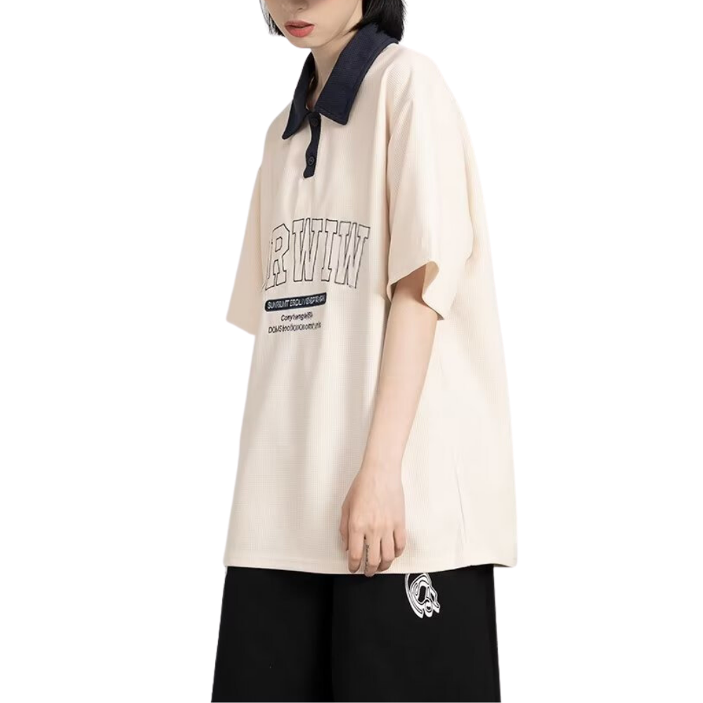 Classic Waffle Lapel T-shirt