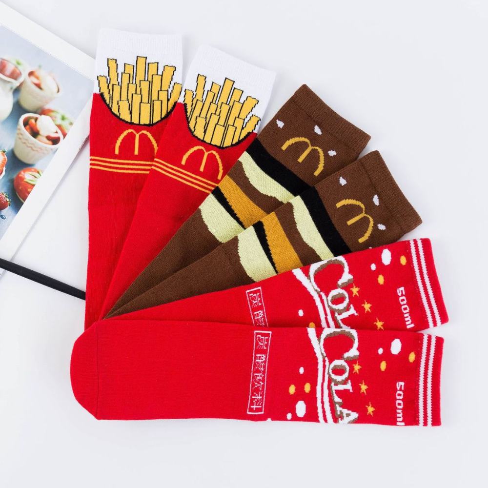 Hamburger French Fries Socks