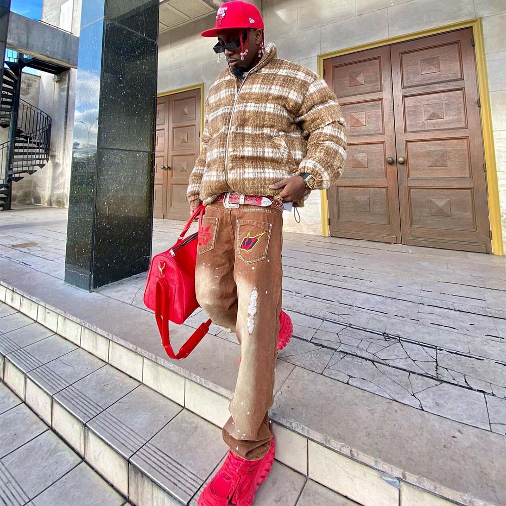 Vintage Wash Ripped Jeans