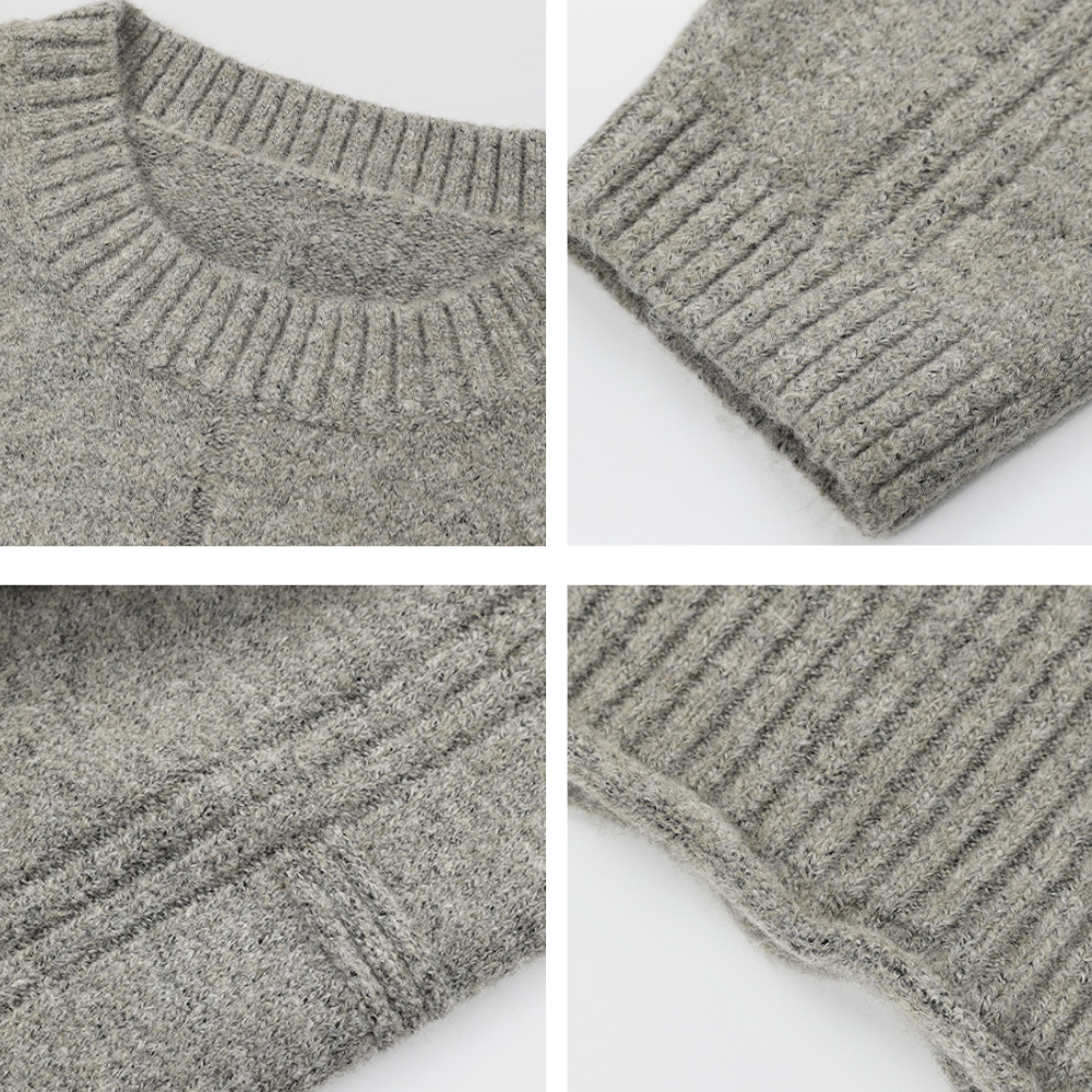 Simple Solid Color Knitted Sweater