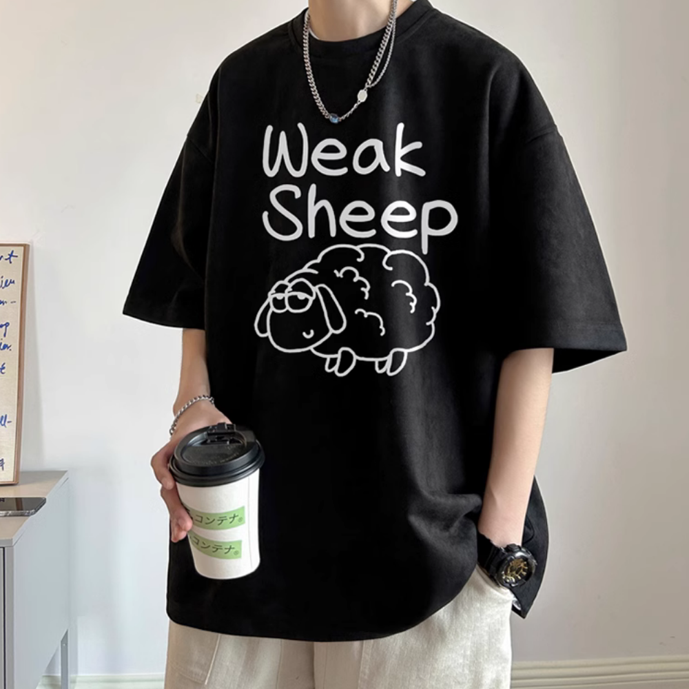 Casual Weak Sheep Suede T-Shirt