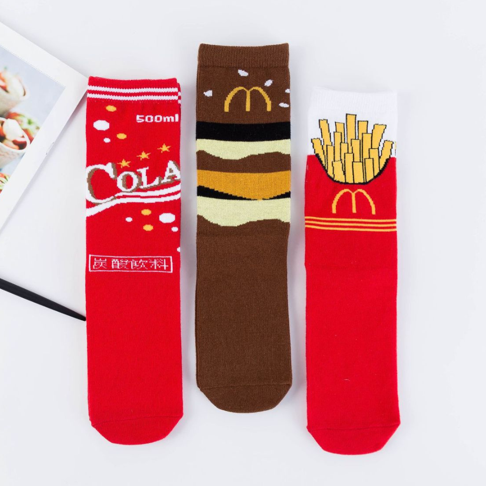 Hamburger French Fries Socks