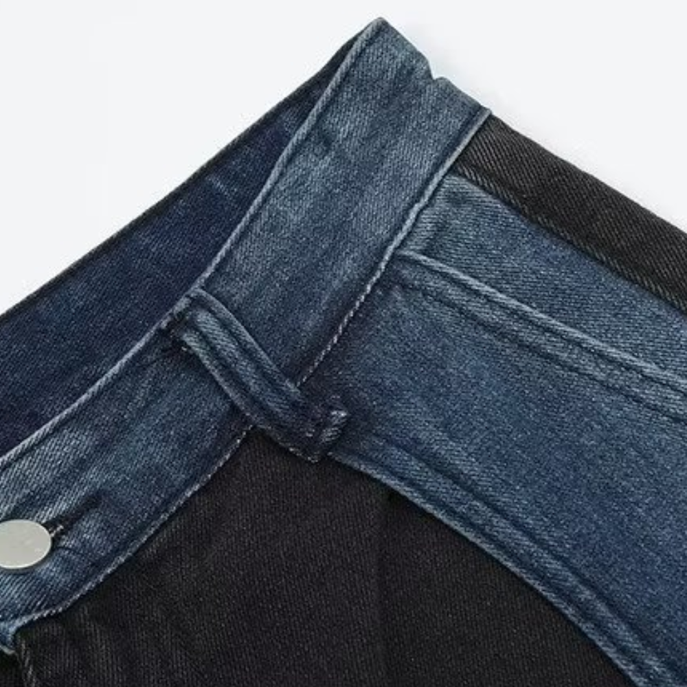 GEG | Hip Hop Irregular Color Block Jeans