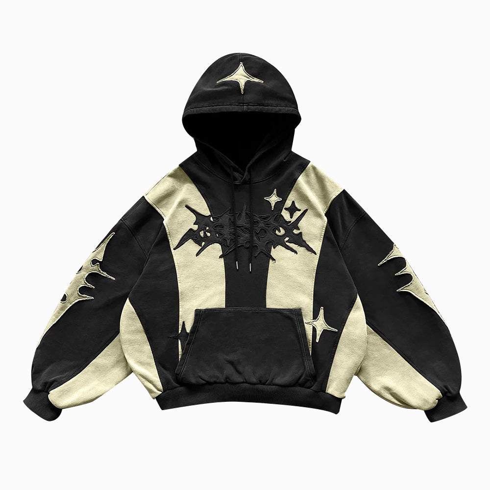 AokLok Heavy Craft Splicing Hoodie