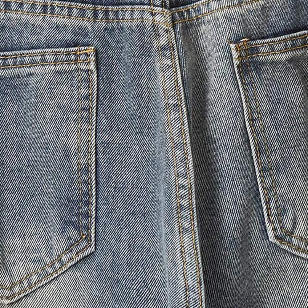 Retro Design Flower Embroidery Jeans